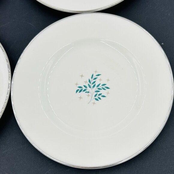 Syracuse China Lyric Pattern 6.25" Dessert/Bread Plates Vintage MCM Set of 4 - Picture 5 of 14